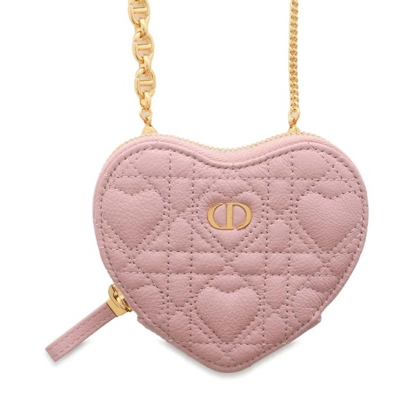 Dior Handbags - Christian Dior Chain Shoulder Clutch Caro Heart Calfskin Pochette BAG